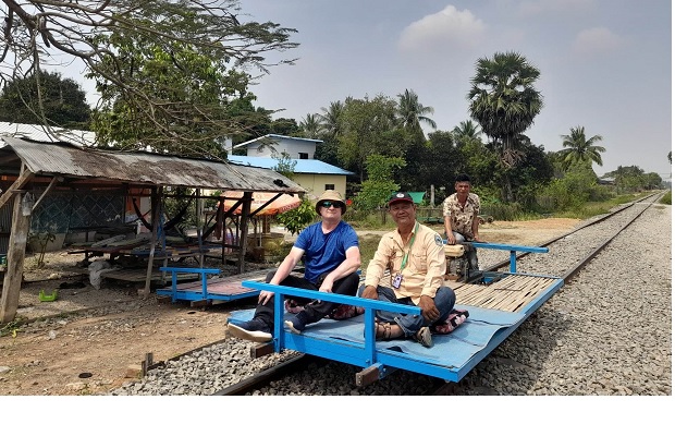 Bambusbahn bei Battambang